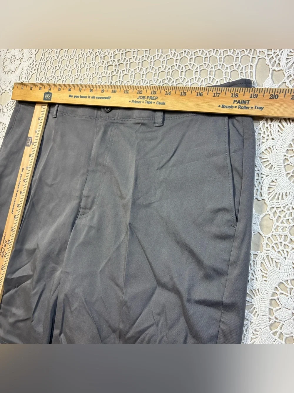 PGA Tour Mens Golf Shorts Size 38 Gray Stretch Flat Front Performance Chino